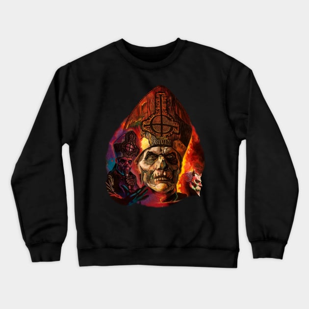 Ghost Collage Crewneck Sweatshirt by Chris Hoffman Art